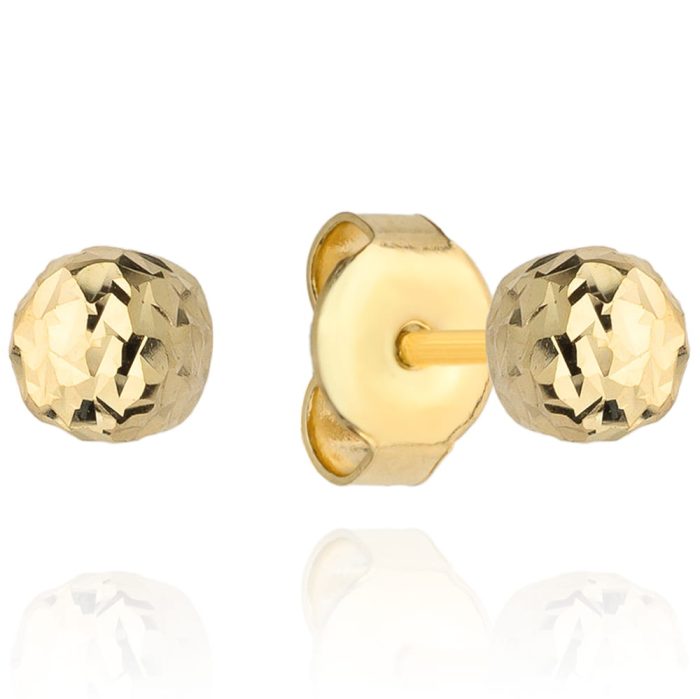 Kolczyki kulki super lekkie diamentowane 8mm
